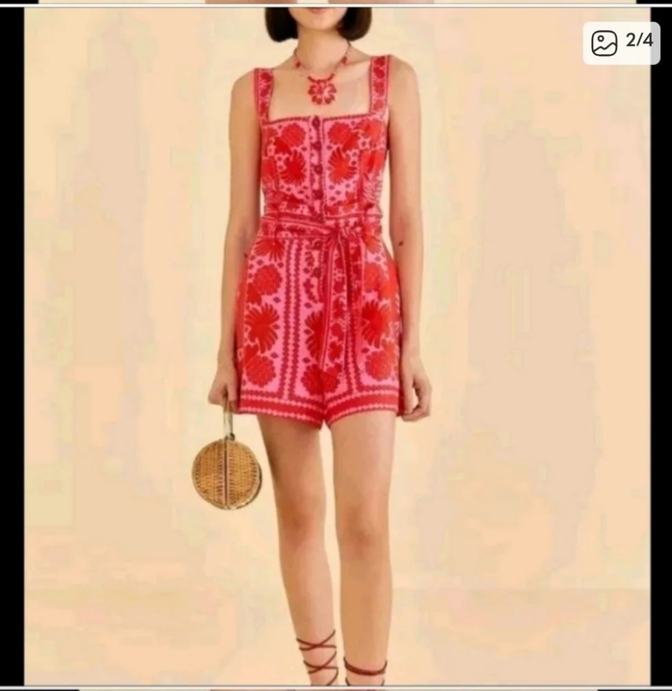 Farm Rio Red Romper - Picture 2 of 6